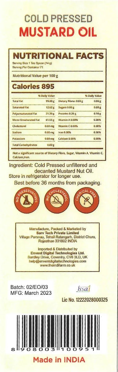 Cold-Pressed Mustard Oil
