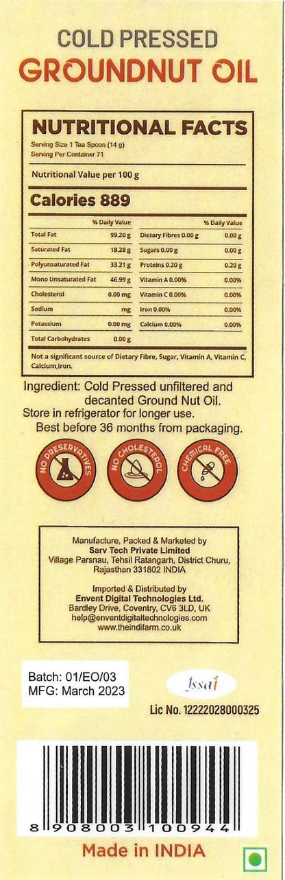 Cold-Pressed Groundnut Oil
